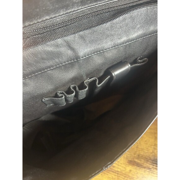 Paul & Taylor Genuine Leather Messenger Laptop Briefcase Bag Black 17in - Picture 6 of 14